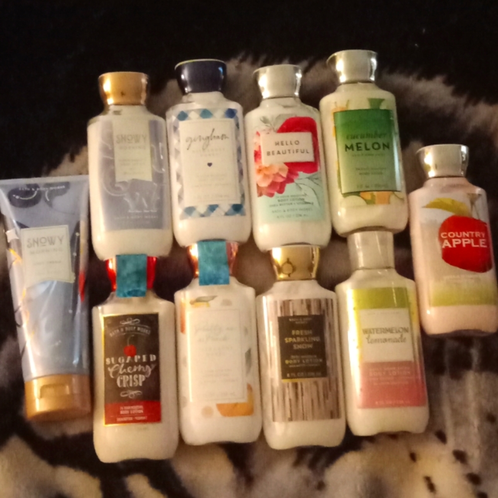 Lot of 10 Bath and Body Works lotions